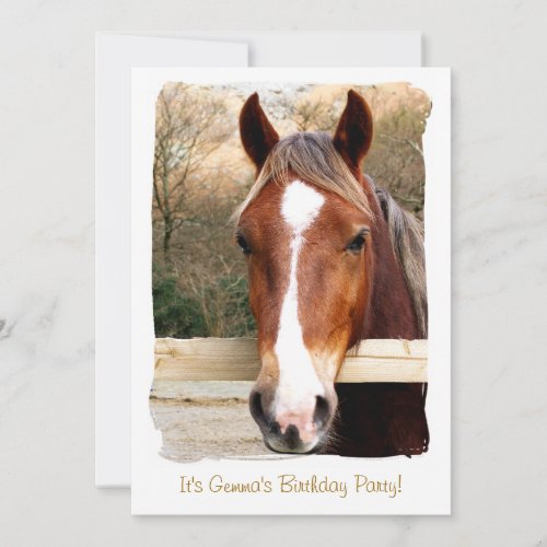 HORSES PERSONALIZED INVITE