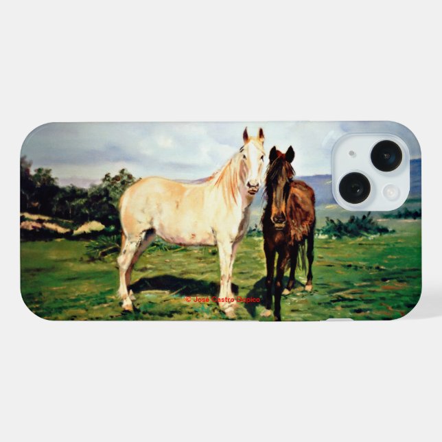Horses iPhone Case (Back Horizontal)
