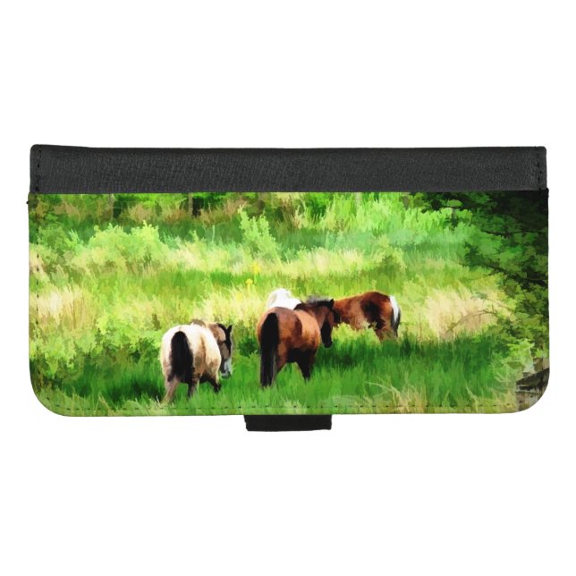 HORSES  iPhone WALLET CASE (Front (Horizontal))
