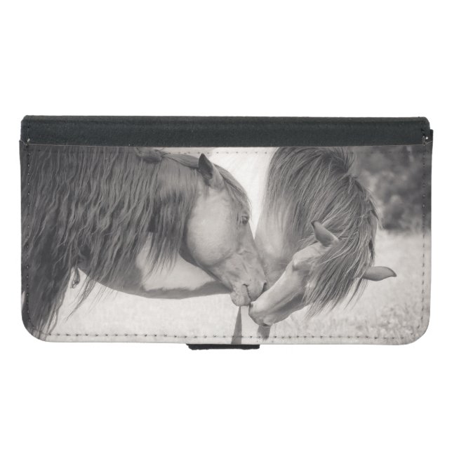 Horses Kissing Wallet Phone Case (Front (Horizontal))