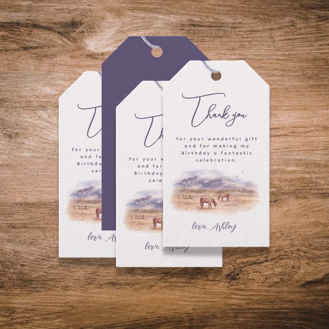Horses Landscape Milestone Gift Tags (Creator Uploaded)