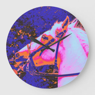 HORSES LARGE CLOCK