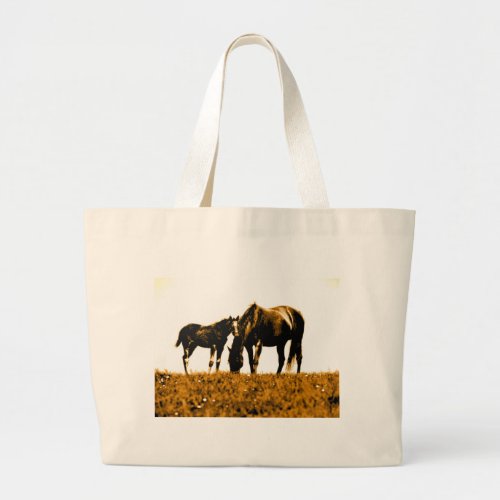 Horses Large Tote Bag