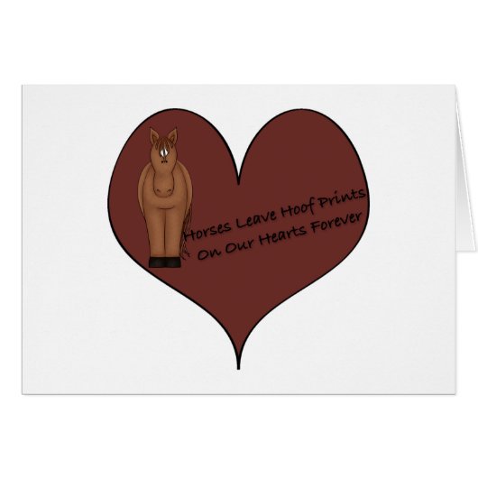 Horses Leave Hoof Prints Cards (Front Horizontal)
