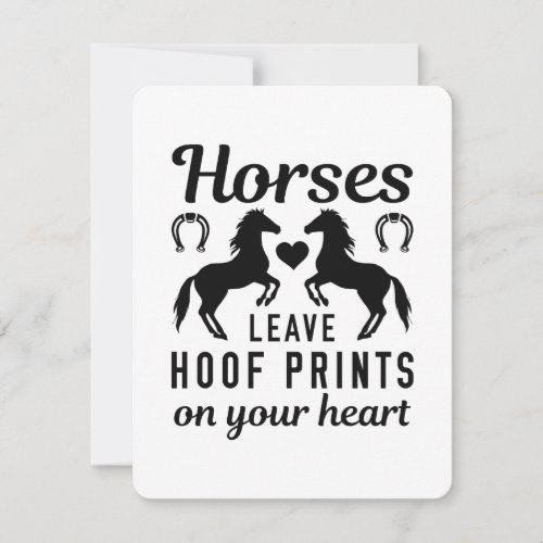 Horses Leave Hoof Prints On Your Heart Holiday Card