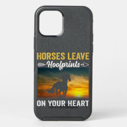 Horses leave hoofprints on your heart - Horse Eque OtterBox Symmetry iPhone 12 Pro Case