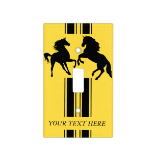 Horses Light Switch Cover Your Text and Colors