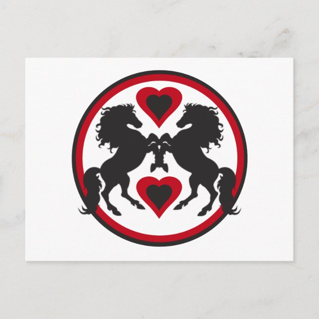 HORSES LOVE DANCE POSTCARD (Front)