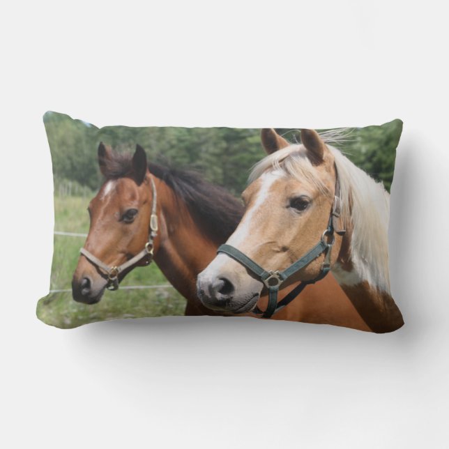 Horses Lumbar Pillow (Front)