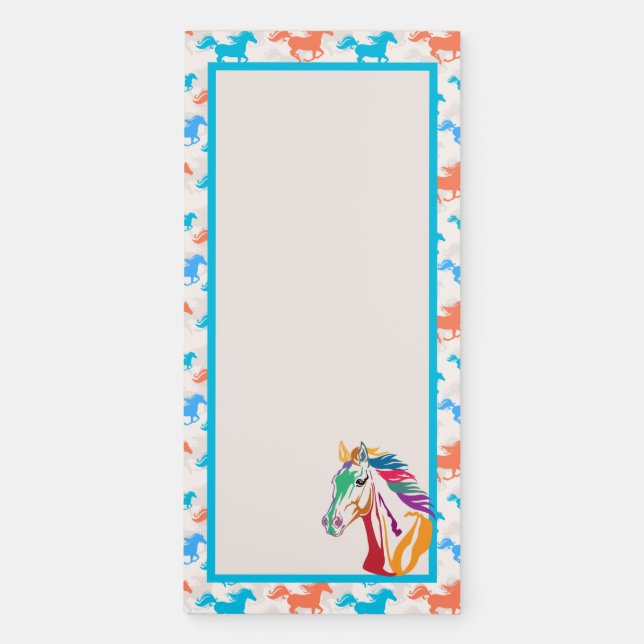 Horses  magnetic notepad (Front)