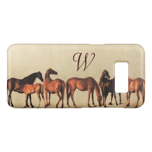 HORSES MARES AND FOALS Monogram Case_Mate Samsung Galaxy S8 Case