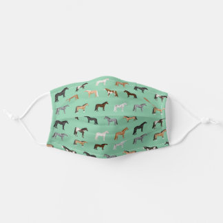Horses mint adult cloth face mask