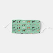 Horses mint adult cloth face mask (Front, Folded)