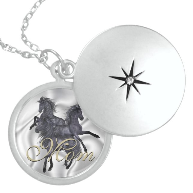 Horses Mother's Day  Memory Necklace (Front)