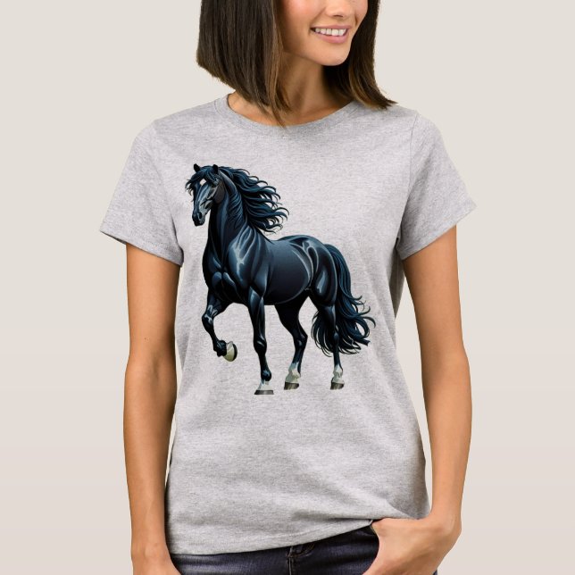 Horses motive t-shirt (Front)