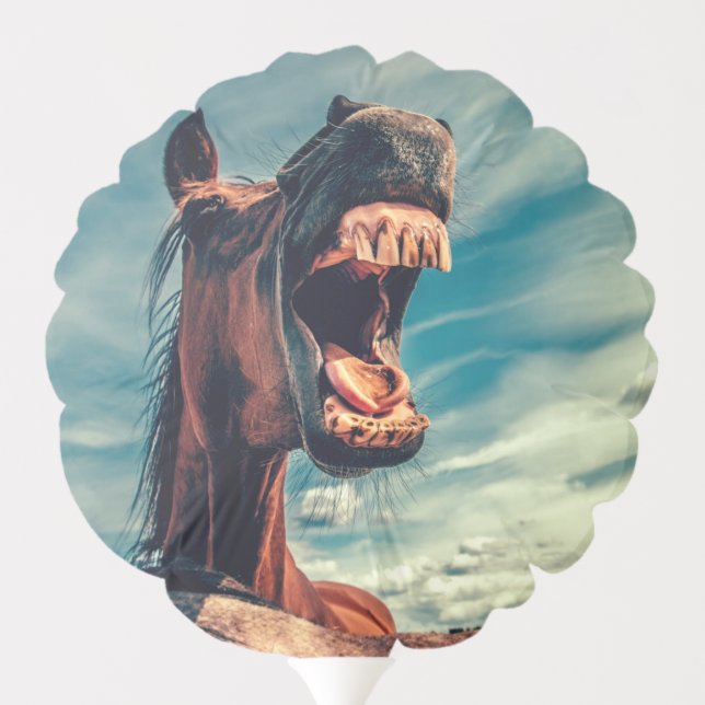 Horse's Mouth Teeth Neigh Wild Horse Animal Balloon (Back)