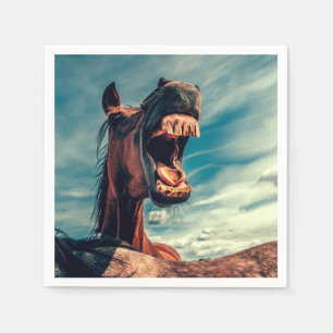 Horse's Mouth Teeth Neigh Wild Horse Animal Napkins