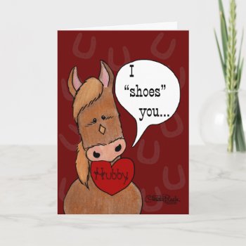 Horse's Mouth Valentine-personalize Holiday Card by creationhrt at Zazzle