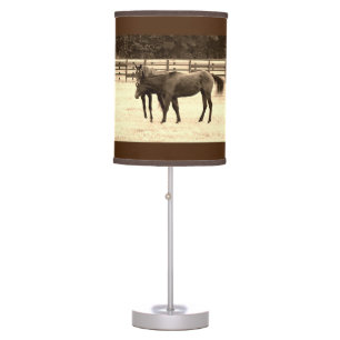 Horses Nuzzling Home Decor Table Lamp
