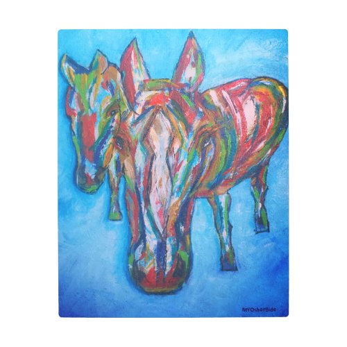 "Horses of a Different Color" Metal Art