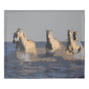 Horses of the Sea - Wild Horses Duvet Cover
