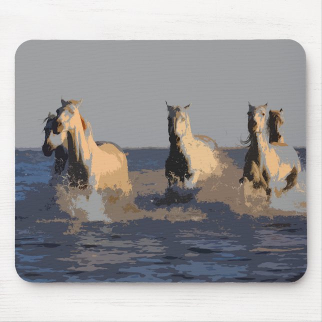 Horses of the Sea - Wild Horses Mouse Pad (Front)