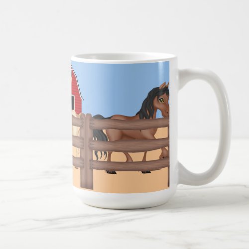 Horses on a Farm Coffee Mug