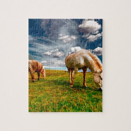 Horses On A Field Jigsaw Puzzle