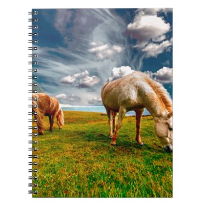 Horses On A Field Notebook