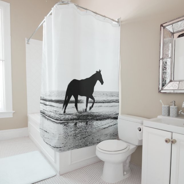 Horses On Beach Shower Curtain (In Situ)