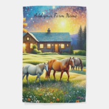Horses on Farm