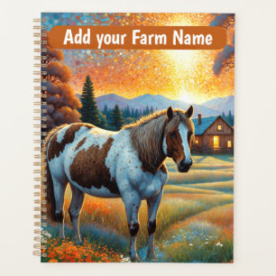 Horses on Farm Wildflower Meadow Planner
