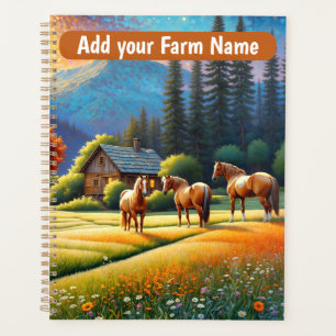 Horses on Farm Wildflower Meadow Planner