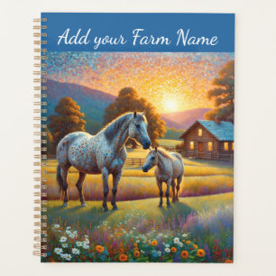 Horses on Farm Wildflower Meadow Planner