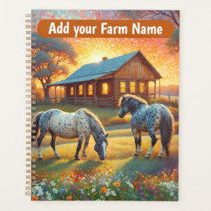 Horses on Farm Wildflower Meadow Planner