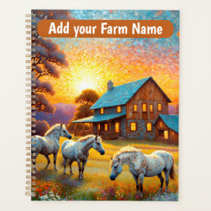 Horses on Farm Wildflower Meadow Planner