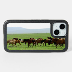 Horses on Pasture - Landscape Photograph iPhone 15 Case