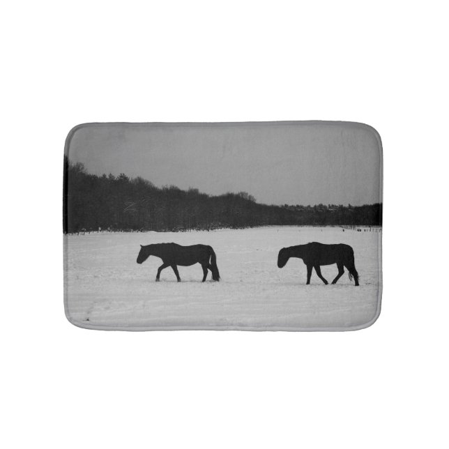 Horses On Snow bma Bath Mat (Front)