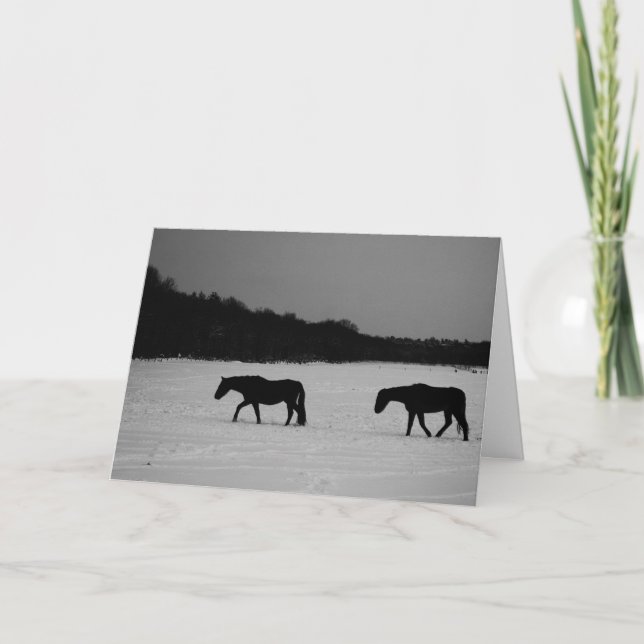 Horses On Snow gca Card (Front)