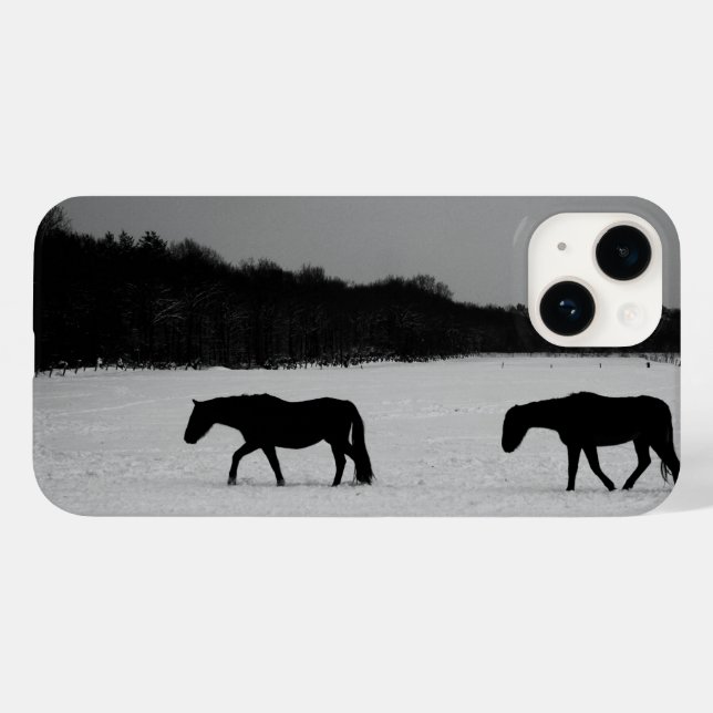 Horses On Snow ipha Case-Mate iPhone Case (Back (Horizontal))