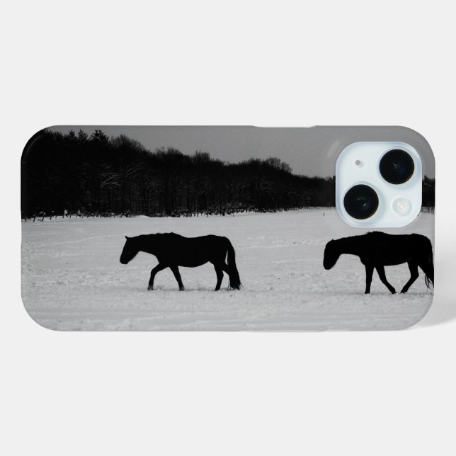 Horses On Snow iphcnm Case-Mate iPhone Case (Back (Horizontal))