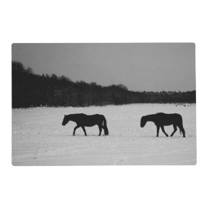 Horses On Snow pmm Placemat