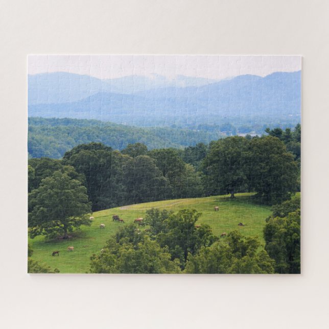 Horses on the Blue Ridge Mountains 16x20 inch Jigsaw Puzzle (Horizontal)