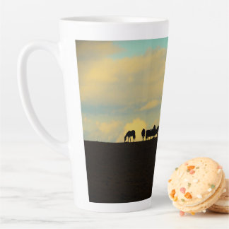 Horses on the hill latte mug
