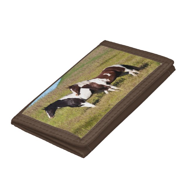 Horses on the hillside tri-fold wallet (Bottom)
