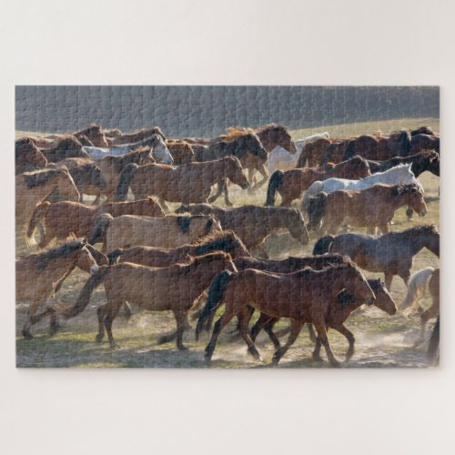 Horses on the ranch Inner Mongolia China Jigsaw Puzzle