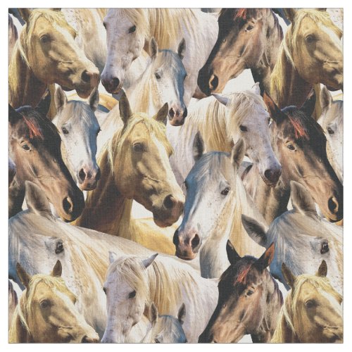 Horses pattern fabric