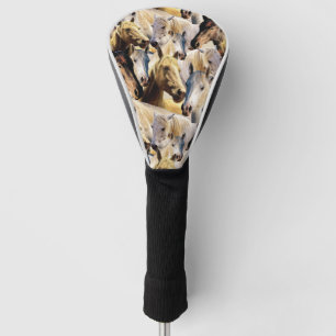 Horses pattern golf head cover