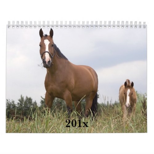 Horses Personalized Calendar