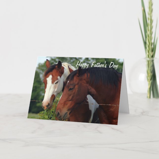 Horses Photograph Happy Father's Day Card (Front)
